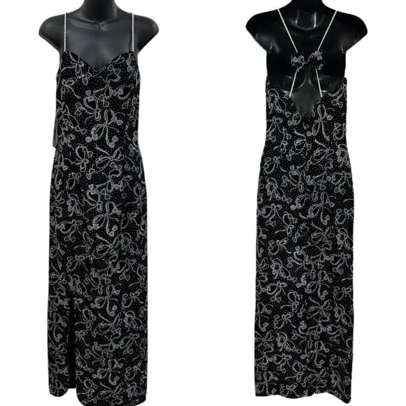 NWT 90s Do You Love Me? Velvet Glitter Formal Dress - Picture 1 of 11